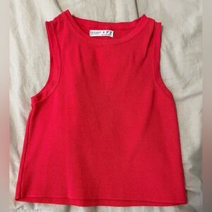 Pink/Red Knit Tank Top